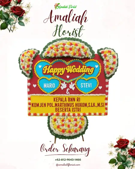 Papan Bunga Pernikahan Jemaras Lor